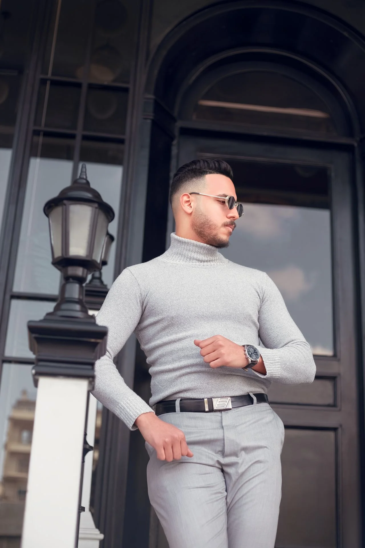 turtleneck & chinos