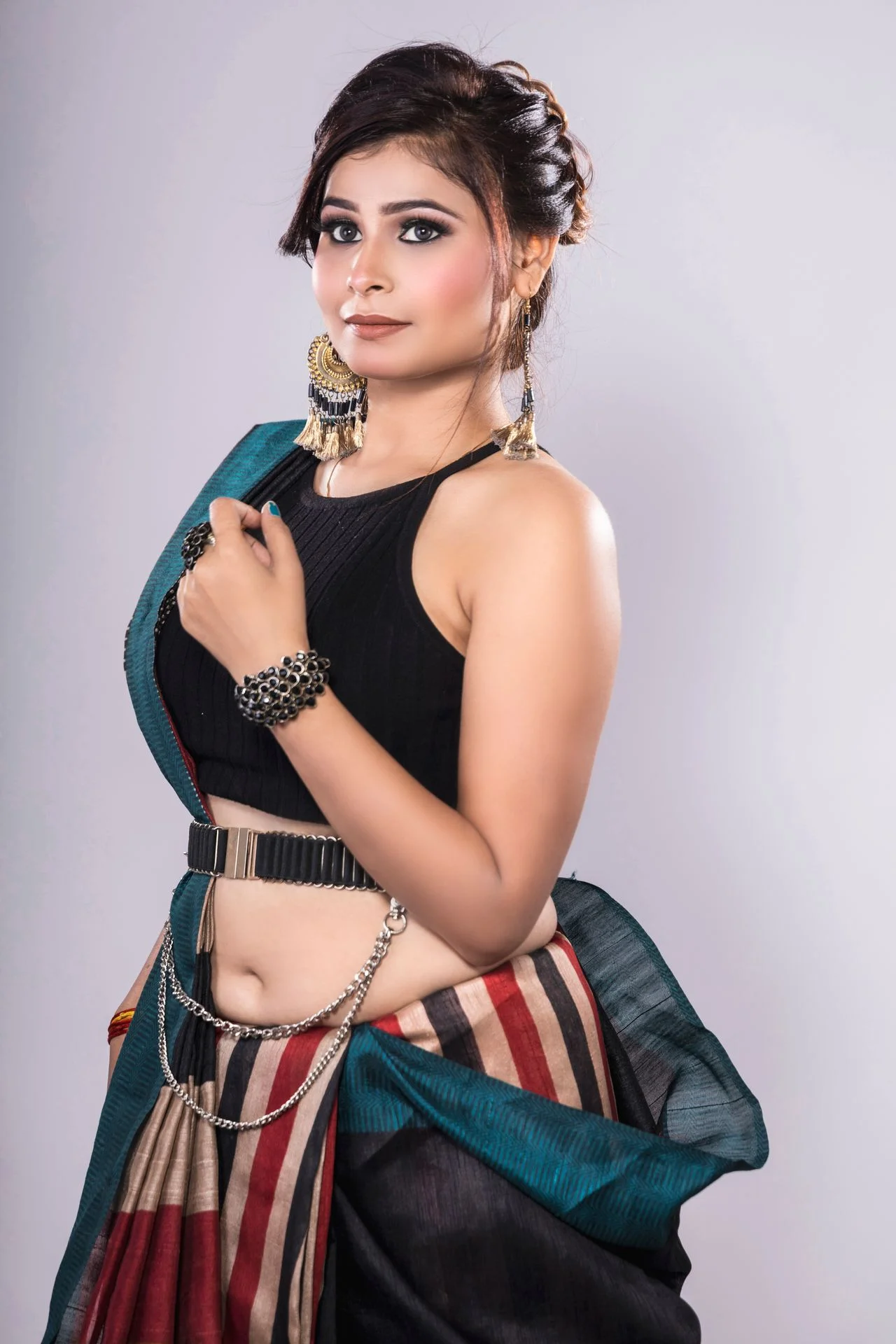 Saree with belt