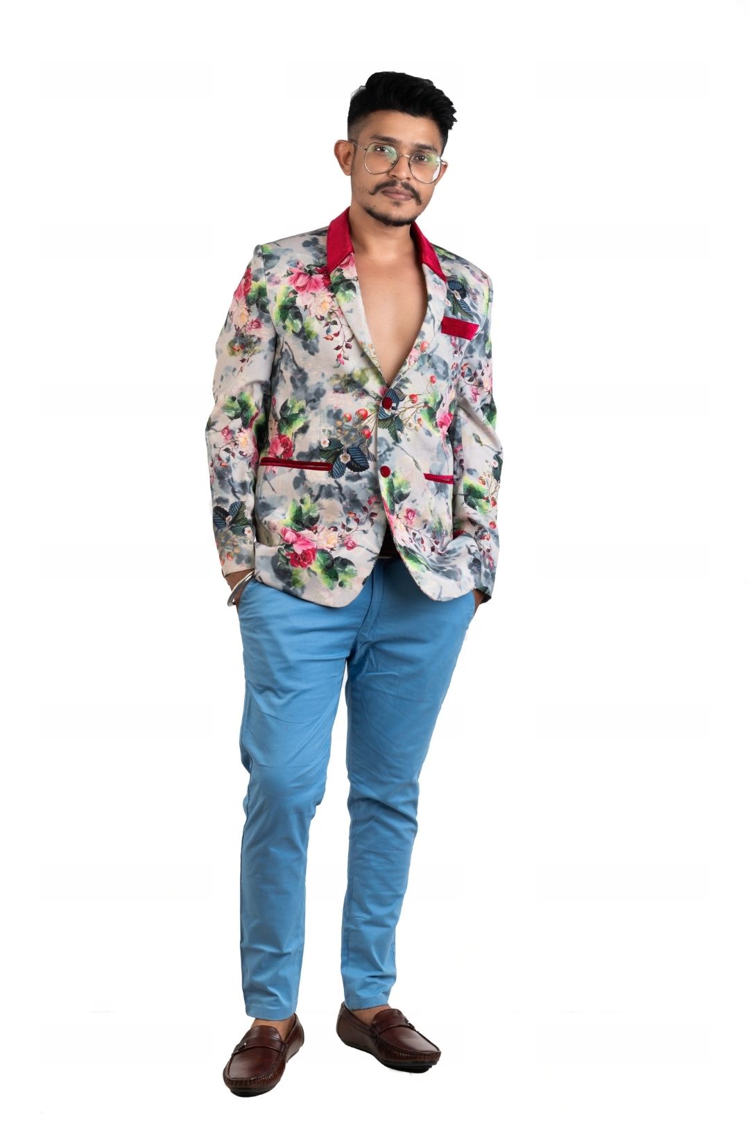 Srijan Fashion Floral Mens Blazer Smart Casual
