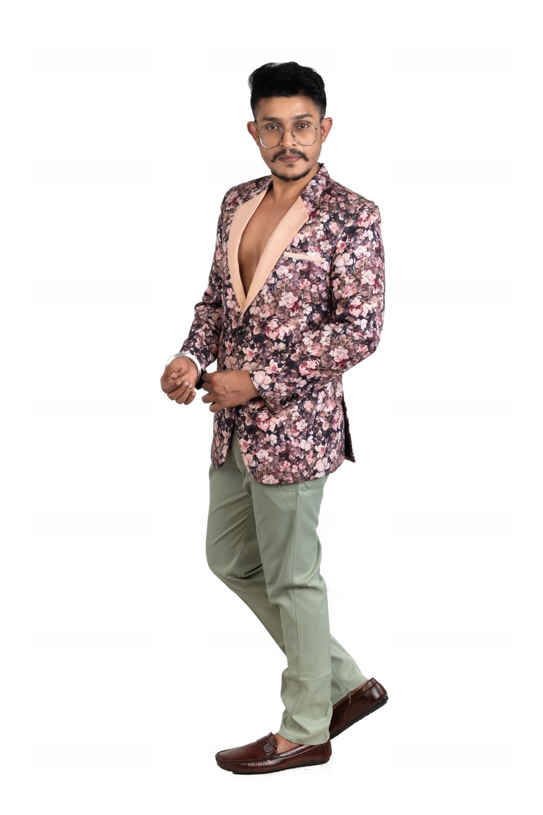 Srijan Fashion Modern Floral Printed Men Blazer