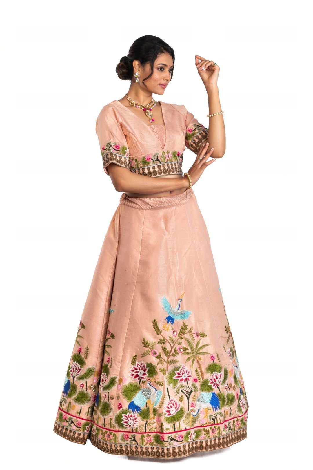 Srijan Fashion Embroidered Bridal Lehenga for Reception