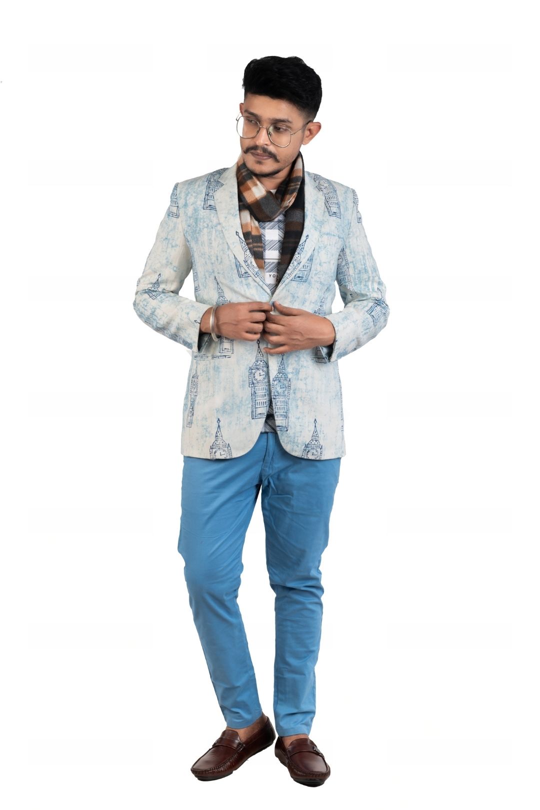 Srijan Fashion Stylish Clock Printed Men’s Blazer