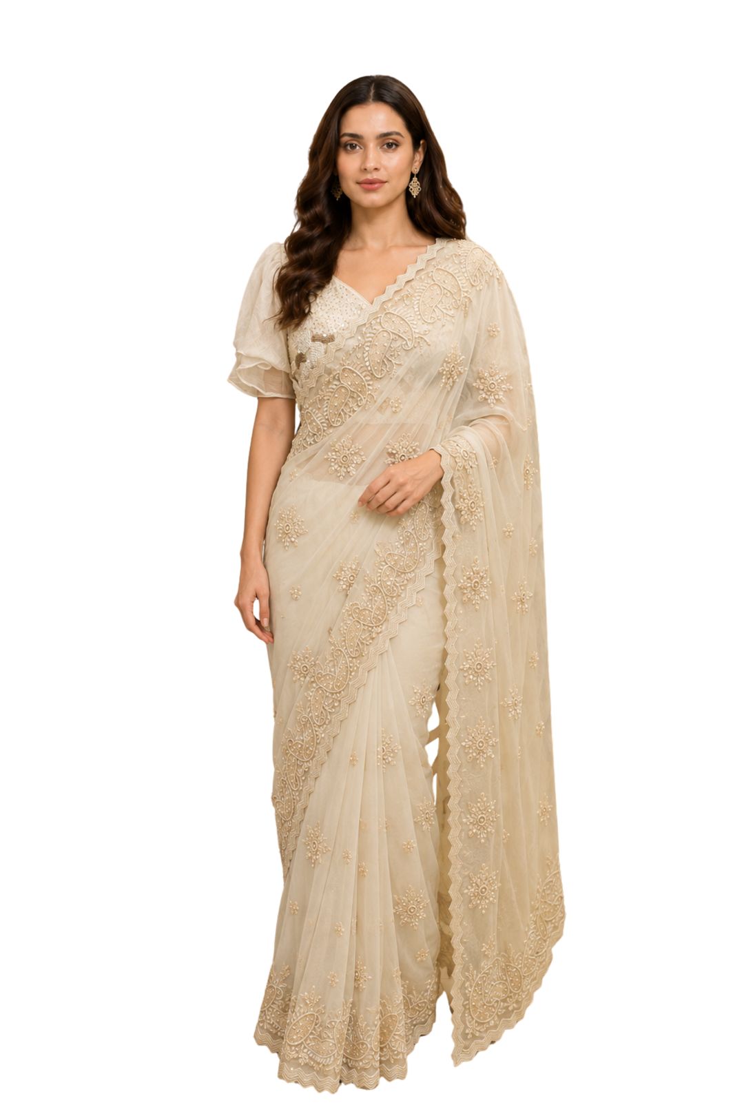 Srijan Fashion Georgette Designer Saree and Blouse set