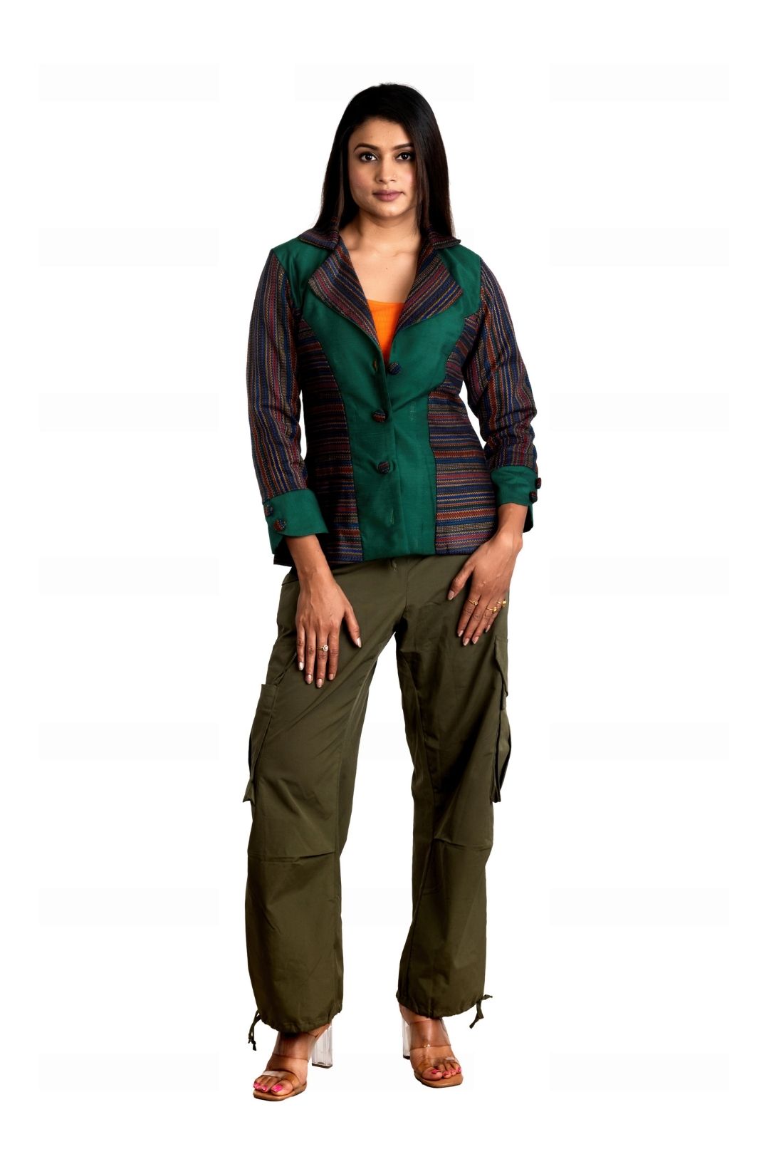 Srijan Fashion Geometrical Printed Blazer for Women