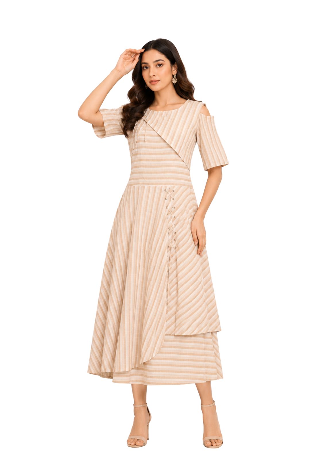 Srijan Fashion Striped Designer One Piece Dress
